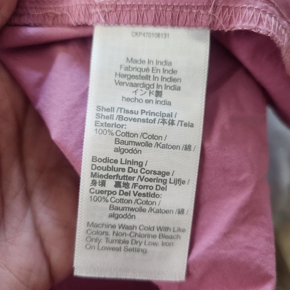 NWT Madewell Sidonie Poplin Maxi Dress in Shaded Pink Size XS - Picture 9 of 10